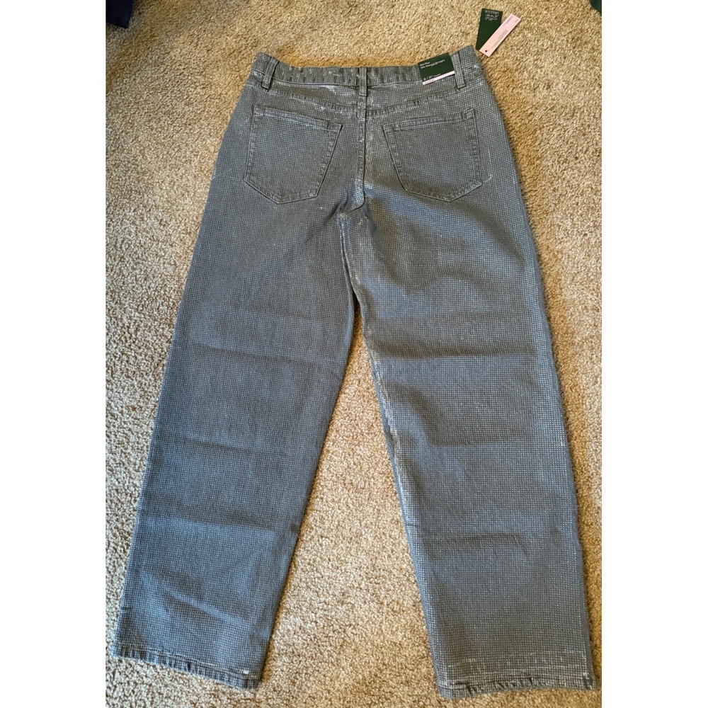 Wild Fable Womens Mid Rise 90s Relaxed Straight Jeans Sparkle Rhinestone Size 8 - Picture 2 of 7